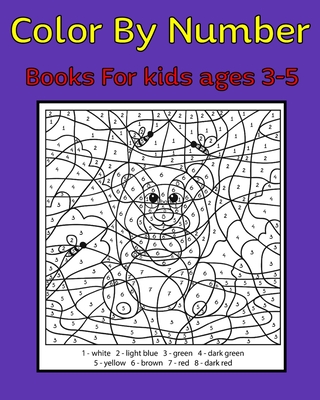Color By Number Books For kids ages 3-5: 50 Unique Color By Number ...