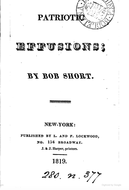Patriotic Effusions (Unknown Binding)