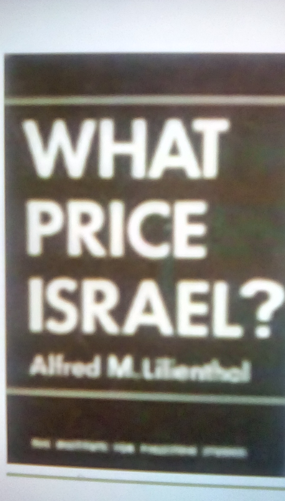 What Price Israel (Hardcover)