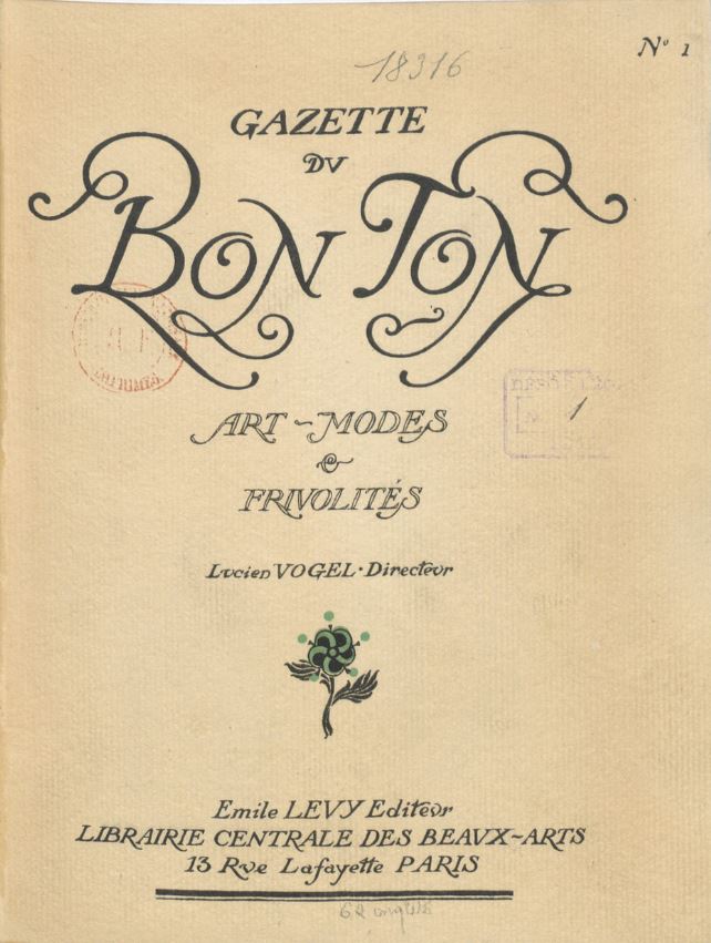 La Gazette du bon ton : art, mode et frivolités, 1912-1913 - Tome I (Paperback)