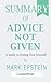Summary of Advice Not Given...