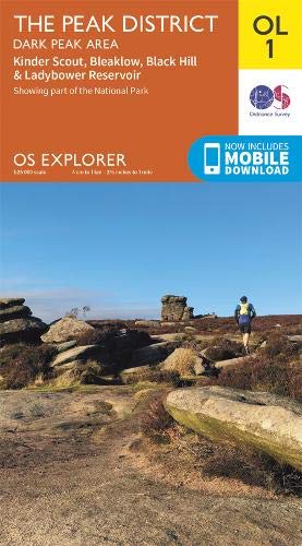 OS Explorer Map OL1 The Peak District: Dark Peak Area (OS Explorer)