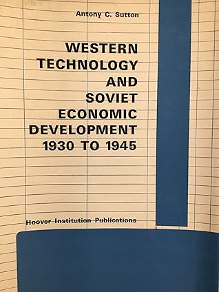 Western Technology and Soviet Economic Development: 1930-1945