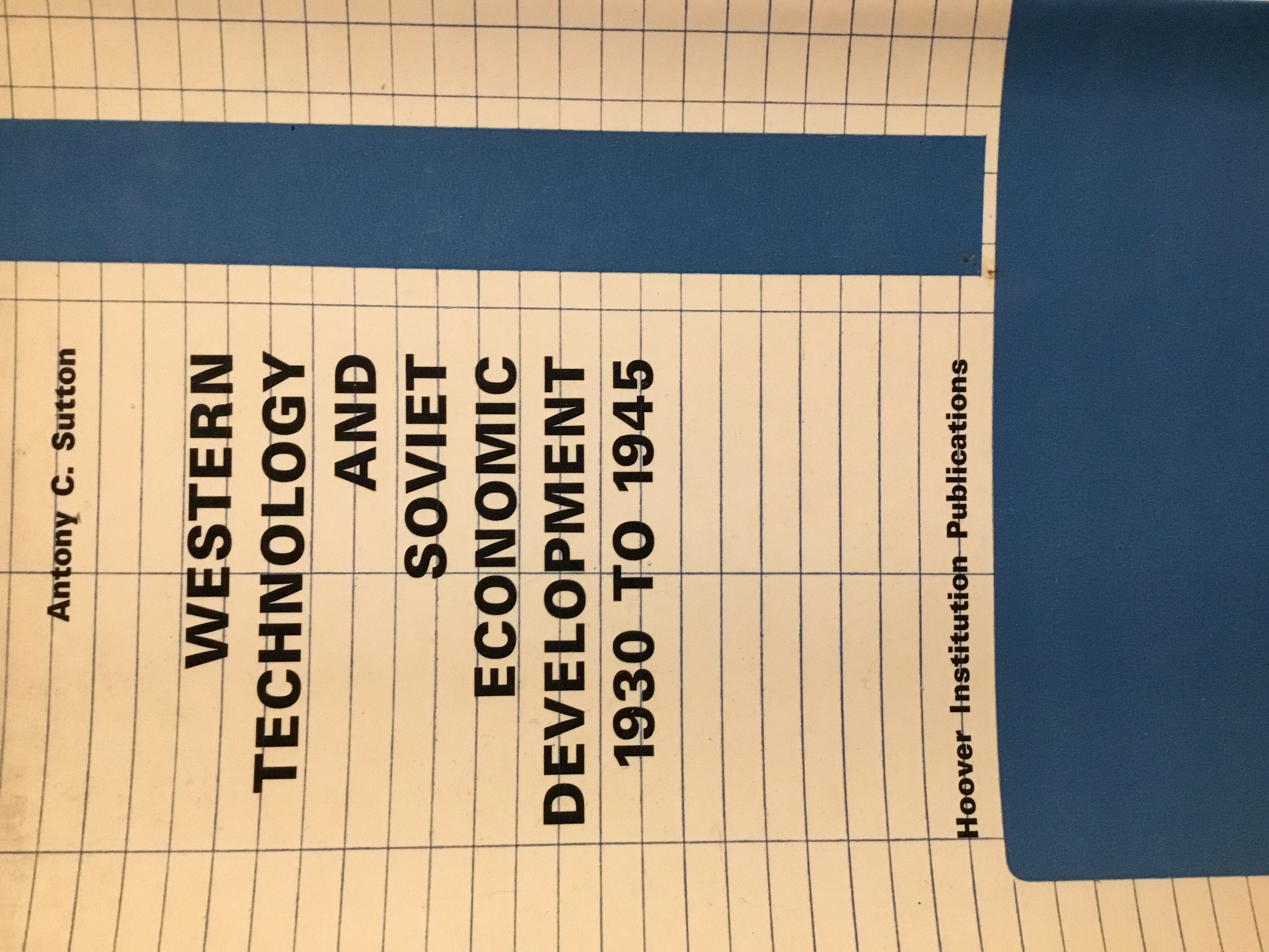 Western Technology and Soviet Economic Development: 1930-1945