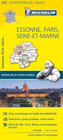 Essonne Paris Seine Carte Local France Michelin Kaart By Michelin