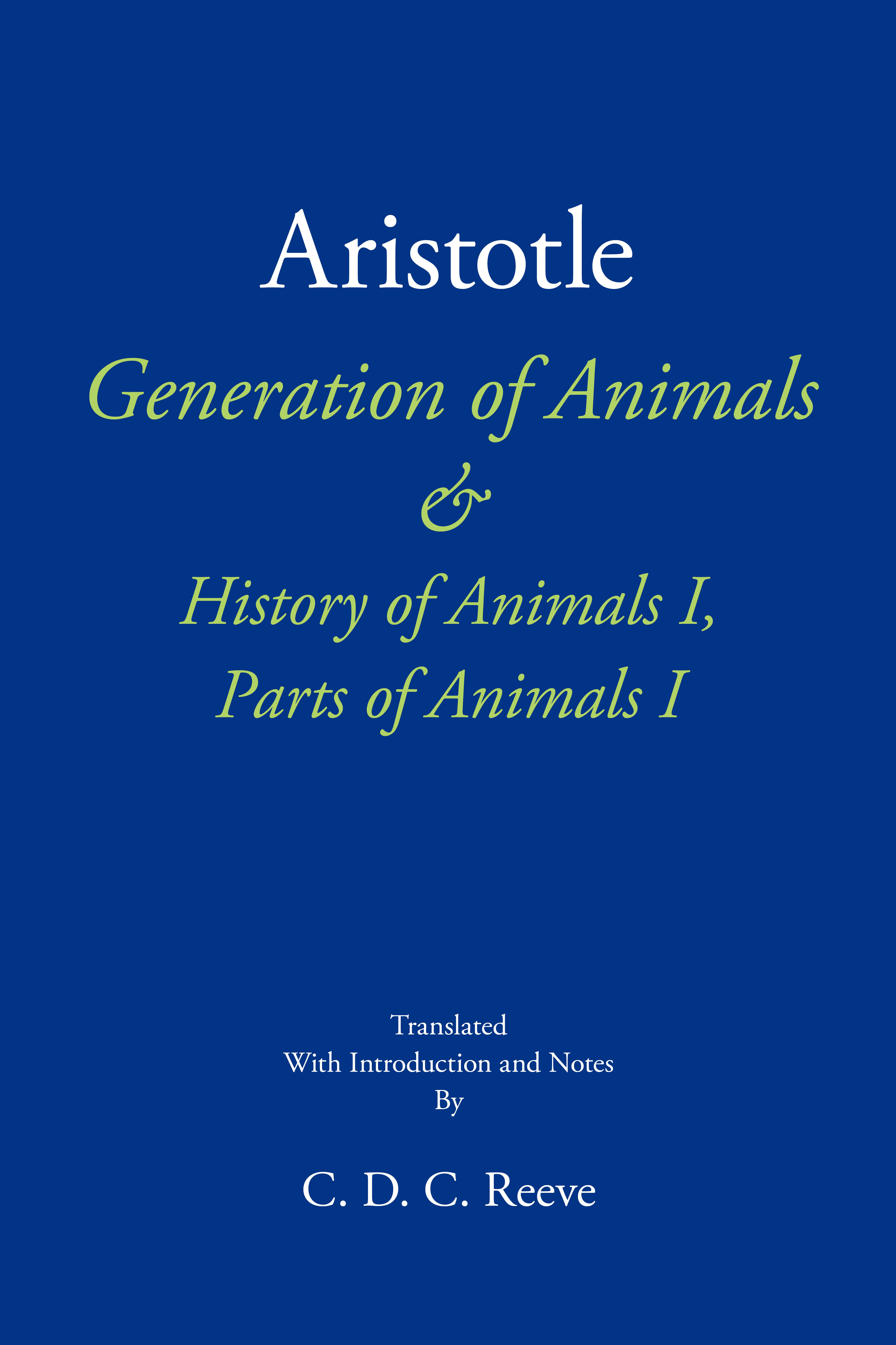 Generation of Animals & History of Animals I, Parts of Animals I (Paperback)