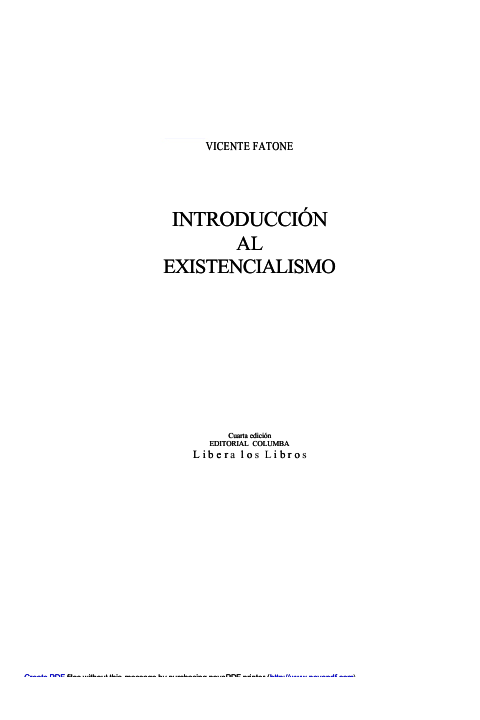 Introducción al existencialismo (Unknown Binding)