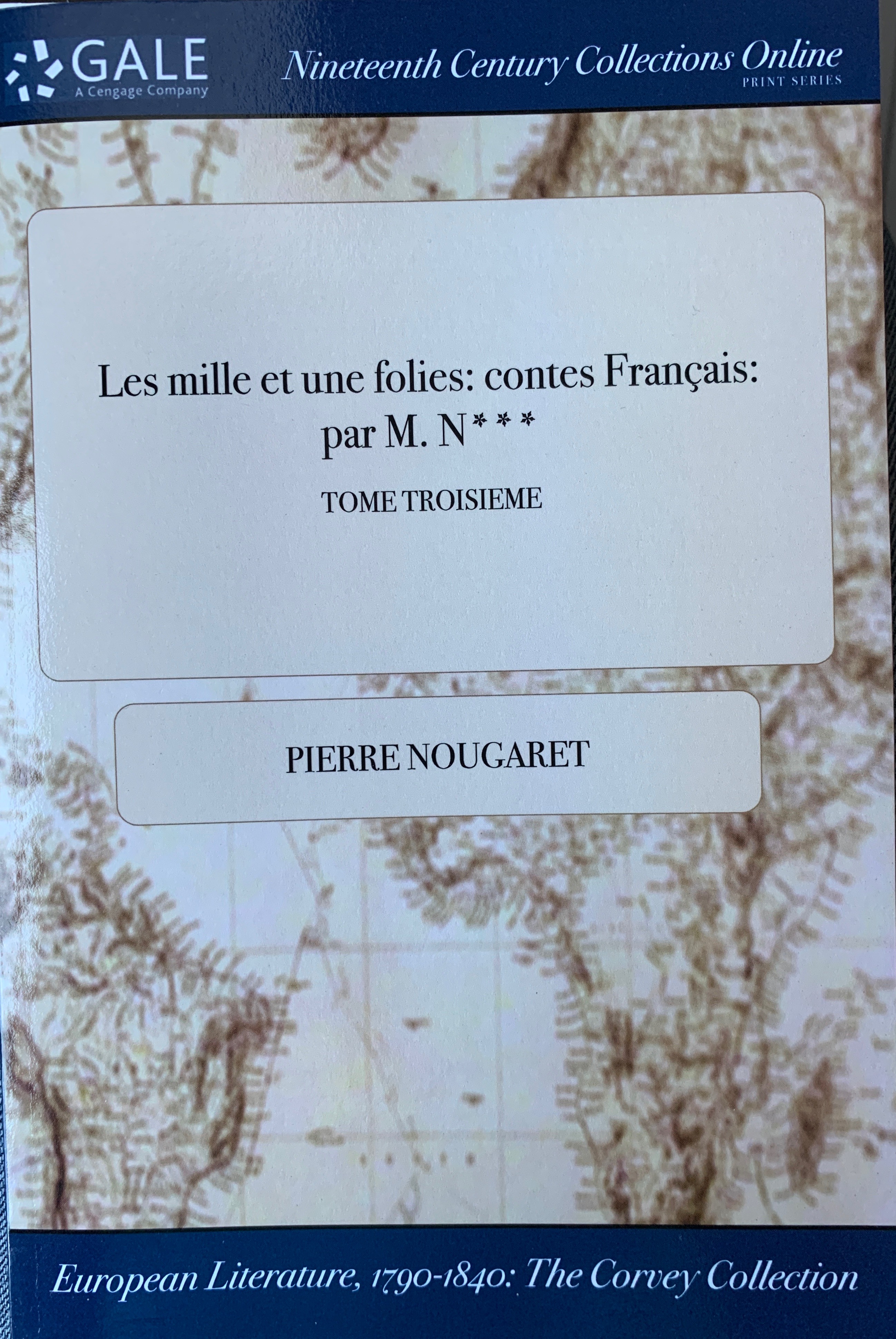 Les mille et une folies: Contes Français: Par M. N***; Tome Troisième (Paperback)