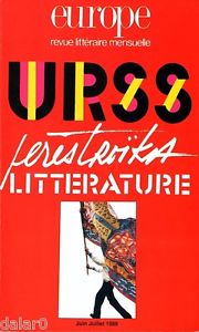 Littérature et Pérestroïka. Europe n°722-723 juin-juillet 1989 (Paperback)