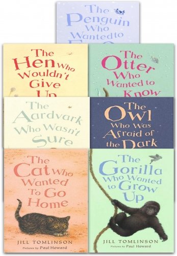 Jill Tomlinson 7 Books Collection Set (The Penguin Who Wanted to Find Out, The Hen Who Wouldn't Give Up, The Otter Who Wanted to Know, The Gorilla Who Wanted to Grow Up, The Cat Who Wanted to Go Home, (Paperback)