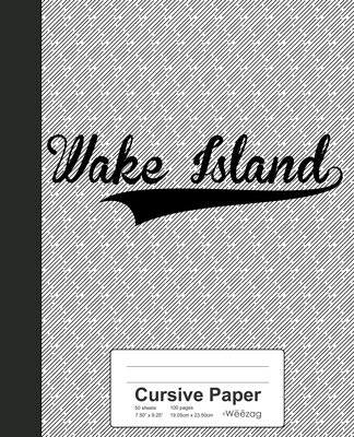 Cursive Paper Wake Island Notebook By Not A Book