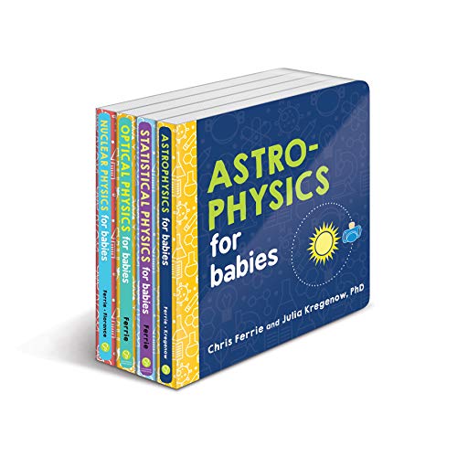 Baby University 4-Book Physics Set: Explore Astrophysics, Nuclear Physics and More with this Ultimate STEM Gift for Kids (Board book)
