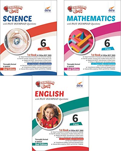 Olympiad Champs Science, Mathematics, English Class 6 with Past Questions 2nd Edition (set of 3 books)
