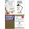 Delivering Happiness, Deep Work, The 7 Habits of Highly Effective People, 4 Disciplines of Execution 4 Books Collection Set