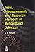Tests, Measurements and Research in Behavioural Sciences