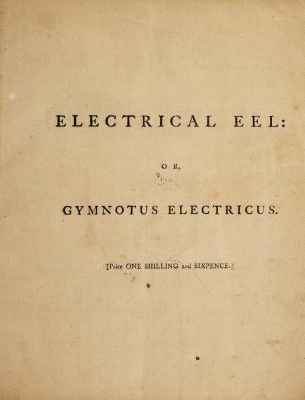 The Electrical Eel: or, Gymnotus Electricus (Unknown Binding)