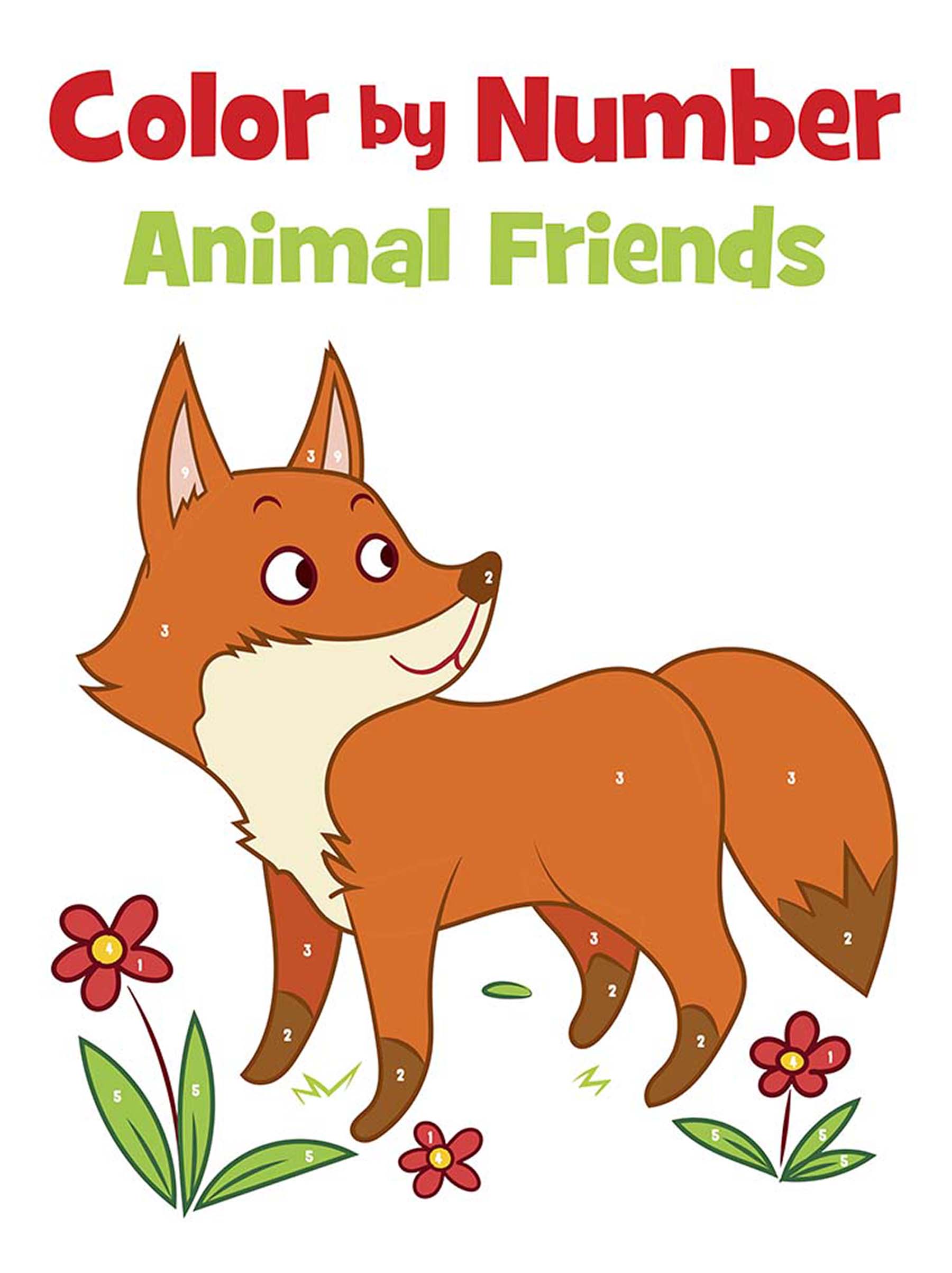 Color By Number Animal Friends (Paperback)