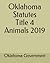 Oklahoma Statutes Title 4 Animals 2019