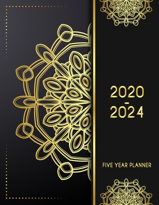 5 Year Planner 2020 - 2024: Golden Blossom 5 Year Planner Calendar Book 2020-2024 Size 8.5 x 11 Inch, 60 Months Calendar, 5 Year Appointment Calendar, Business Planners, Agenda Schedule Organizer Logbook