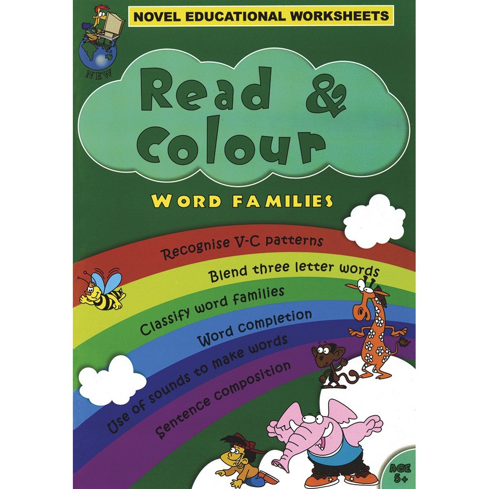 Novel Educational Worksheets Read & Colour Word Families (Novel Educational Worksheets, #35)