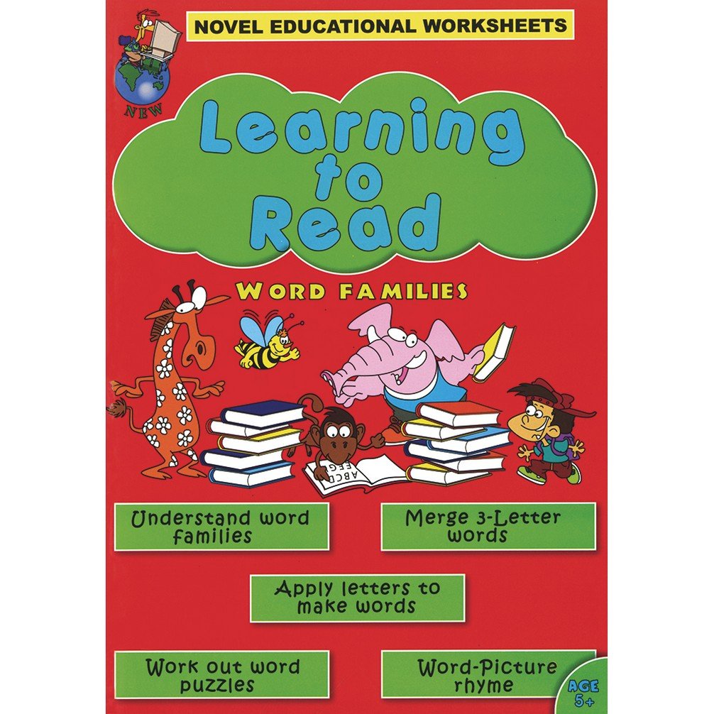 Novel Educational Worksheets Learning To Read Word Families (Novel Educational Worksheets, #27)