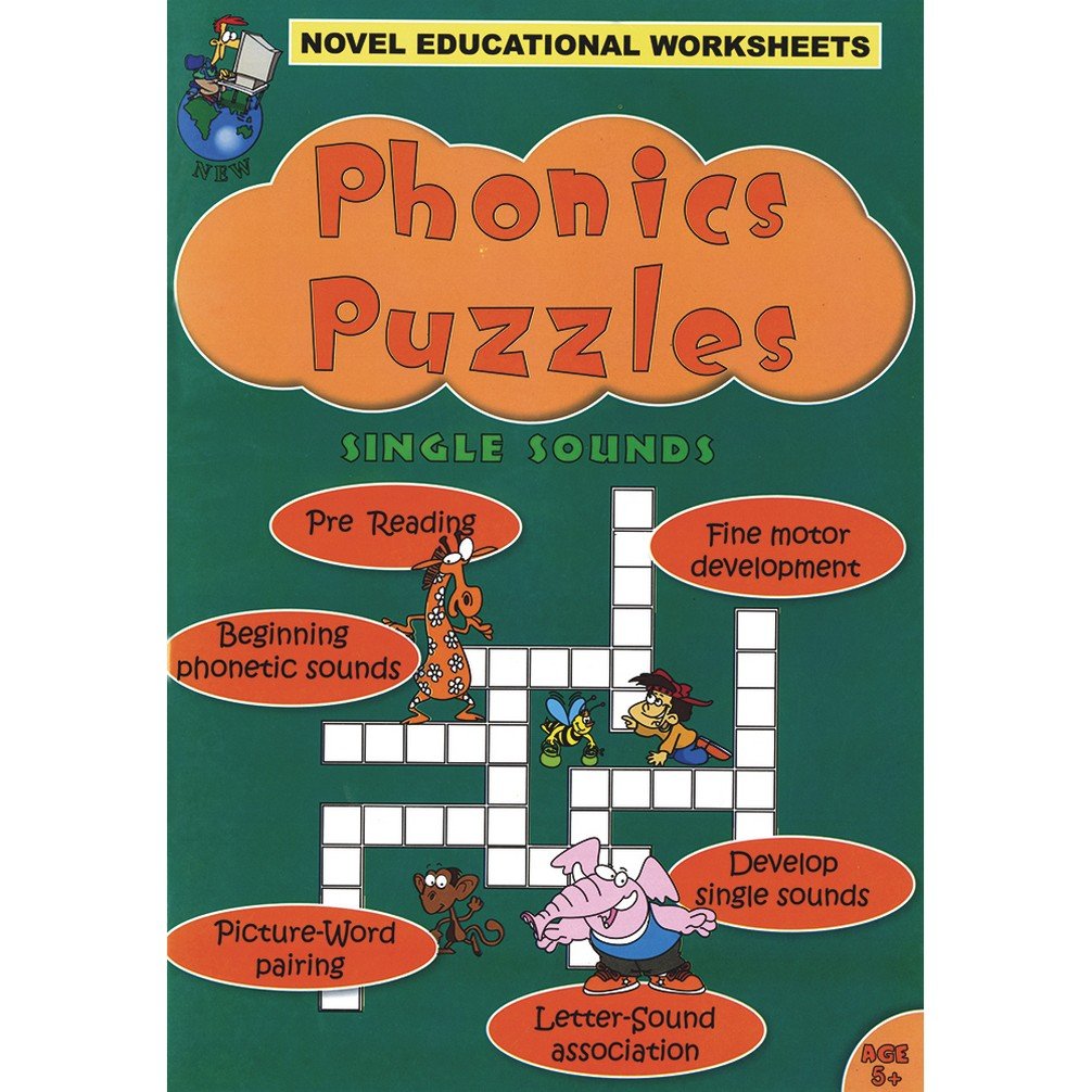 Novel Educational Worksheets Phonics Puzzles Single Sounds (Novel Educational Worksheets, #18)