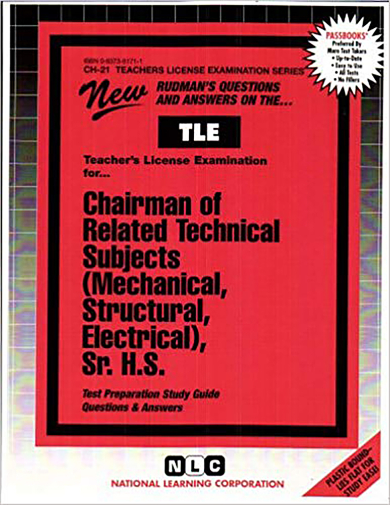 Related Technical Subjects (Mechanical, Structural, Electrical), Sr. H.S (Teachers License Examination Series)(Passbooks)