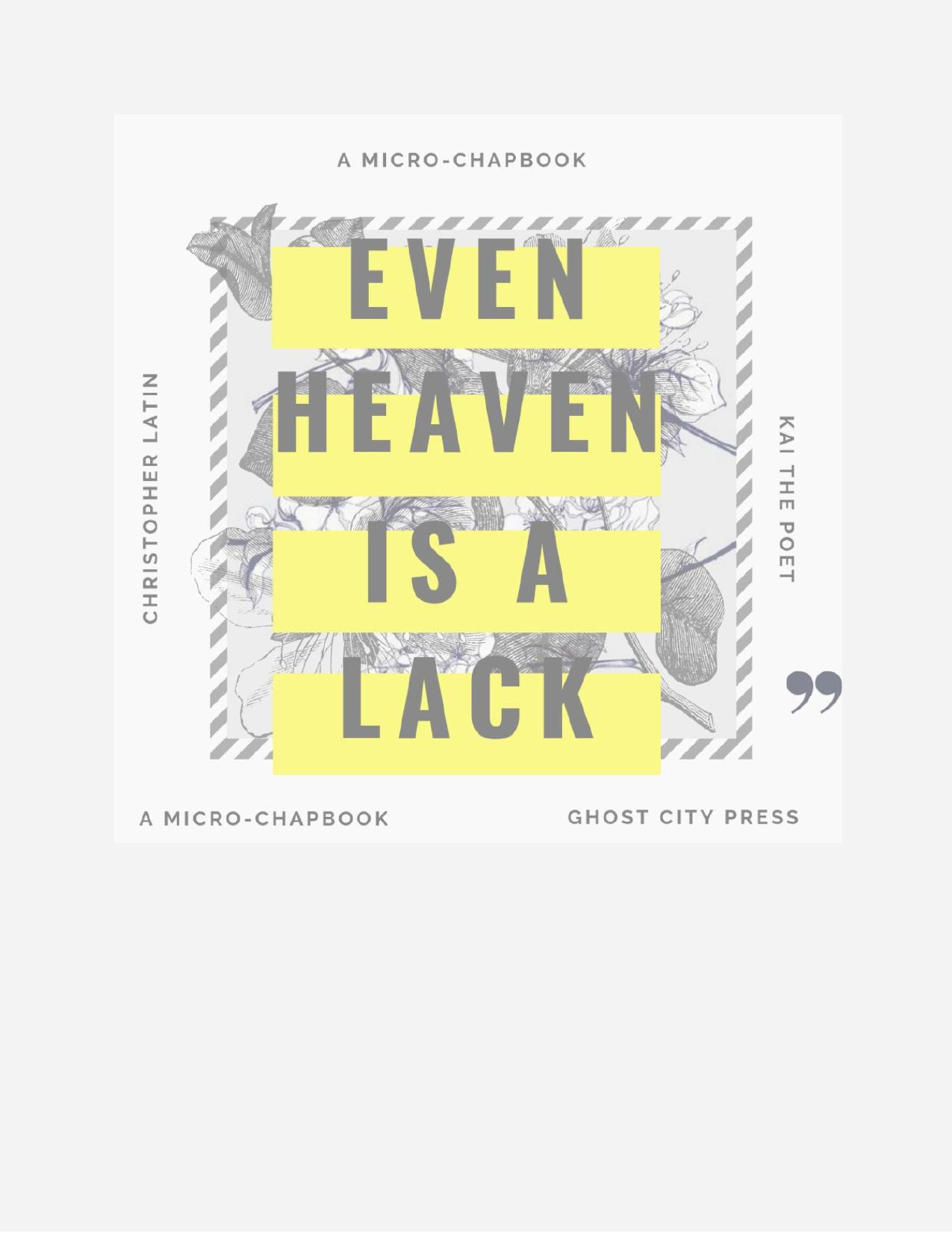 Even Heaven is a Lack (ebook)