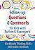 Follow-up Questions and Comments for Kids with Autism & Asper... by Janine Toole