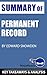 Summary of Permanent Record: by Edward Snowden: Key Takeaways & Analysis Included