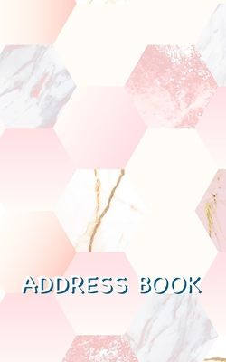 Address Book: Elegant, Modern Address Book with Enough Spaces for 150 Contacts’ Names, Addresses, Home and Mobile Telephone Numbers, e-mail Addresses, and Birthdays (Pink Marble Pattern)