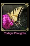 Todays Thoughts: Framed monarch butterfly on the cover of this 6x9 paperback undated lined journal