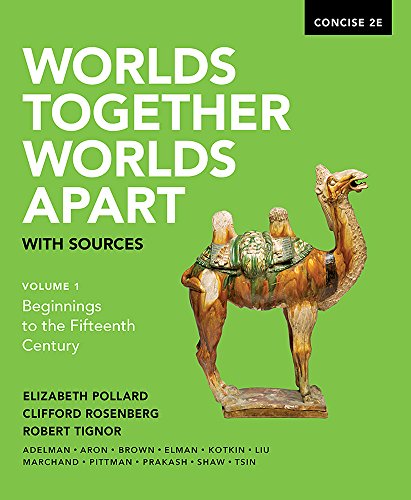 Worlds Together Worlds Apart with sources, vol. 1 Beginnings to the Fifteenth Century, Concise 2E (Paperback)