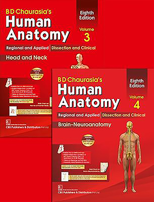 Bd Chaurasia's Human Anatomy, Volumes 3 & 4: Regional and Applied Dissection and Clinical: Head and Neck, and Brain-Neuroanatomy (Paperback)