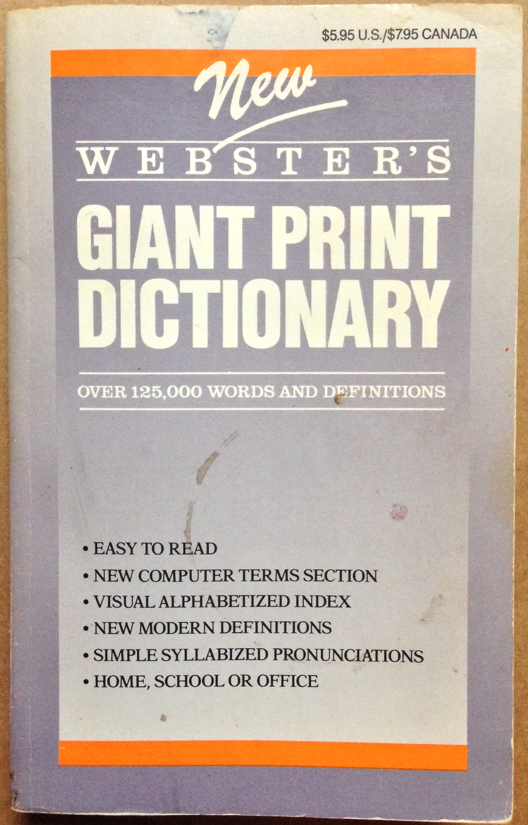 Giant Print New Webster's Dictionary