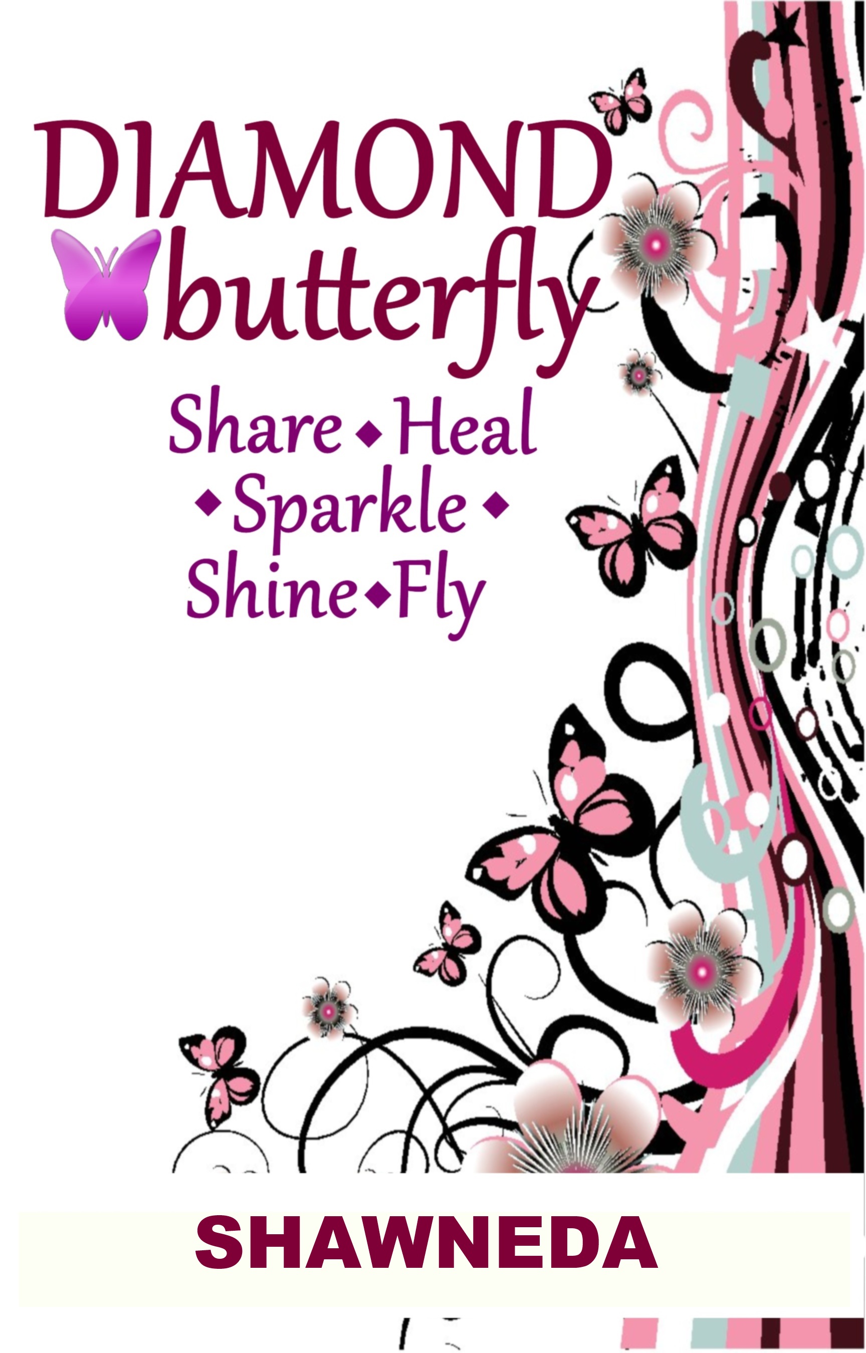 Diamond Butterfly Share Heal Sparkle Shine Fly