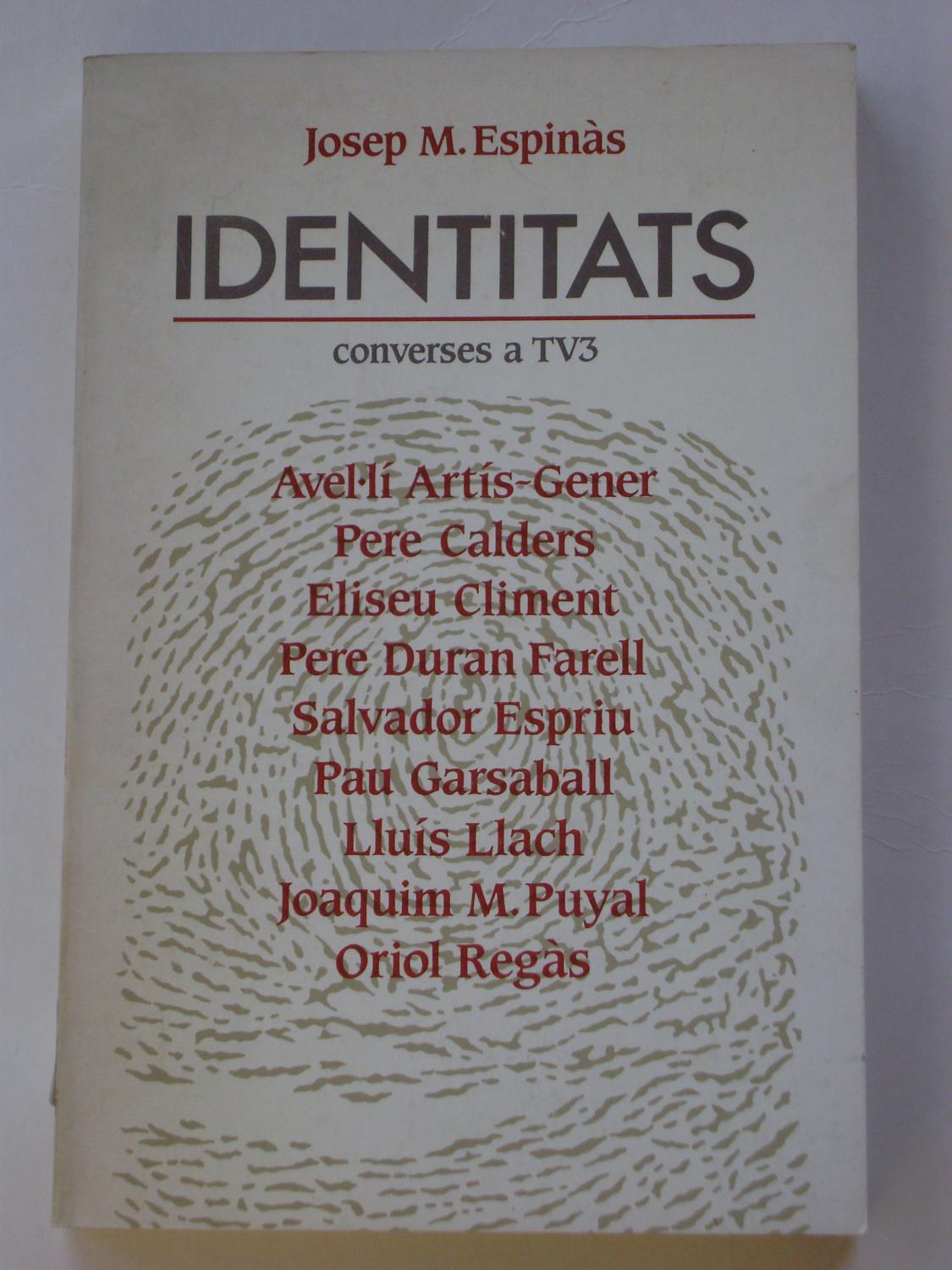 Identitats. Converses a TV3 (Paperback)