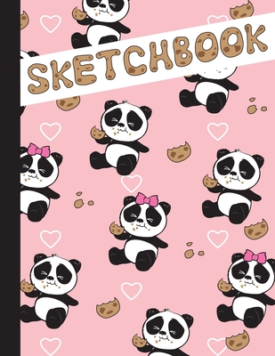 Sketchbook Cute Blank Notebook For Sketching And Picture Space With Kawaii Panda Bears And Cookies Unlined Paper Book For Drawing Journaling And Doodling Perfect For Creative Kids By Pretty Colorful Press