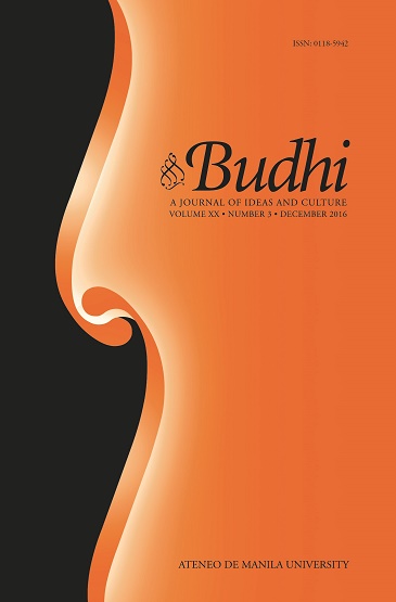 Budhi: A Journal of Ideas and Culture Volume XX Number 3 (Paperback)