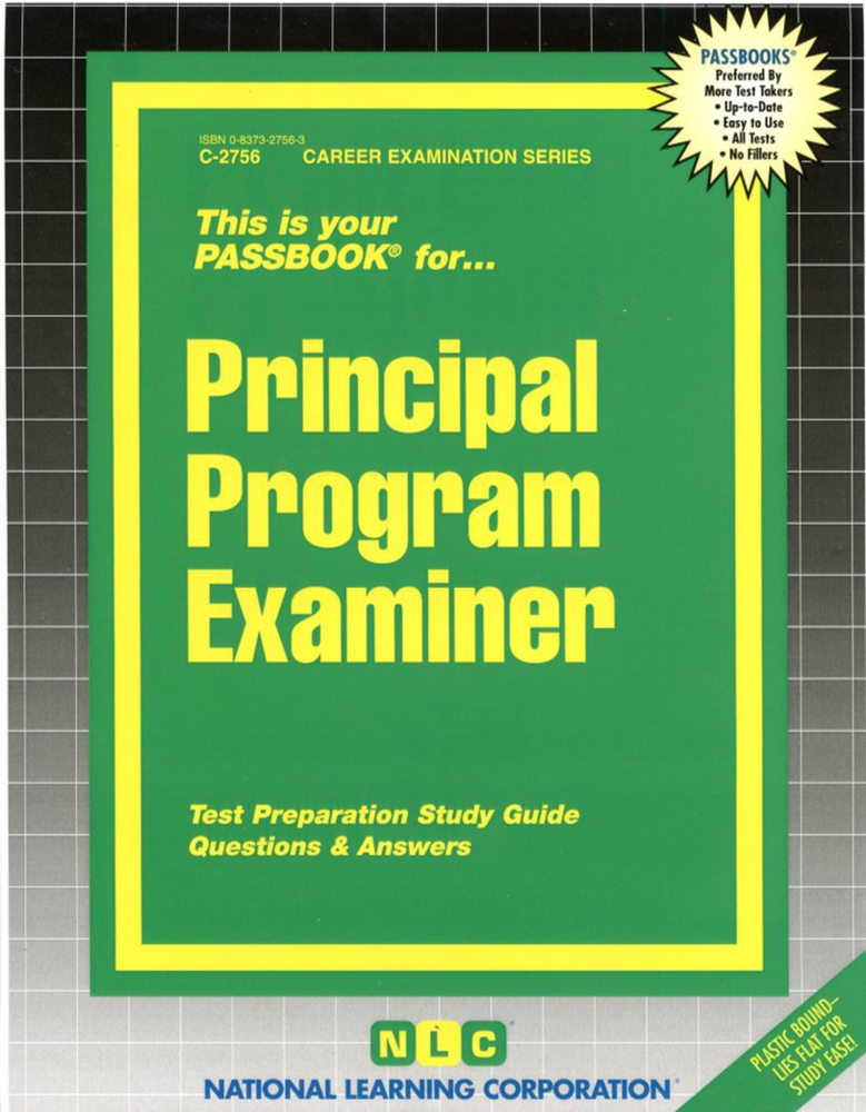 Principal Program Examiner(Passbooks)