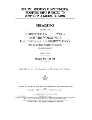 Building America's competitiveness: examining what is needed to compete in a global economy