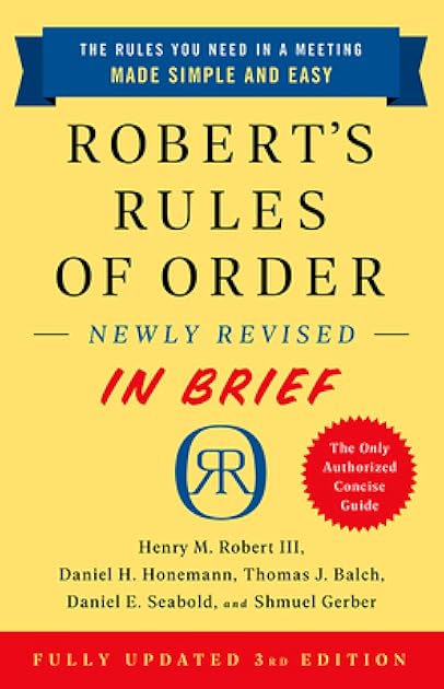 Robert's Rules of Order Newly Revised in Brief