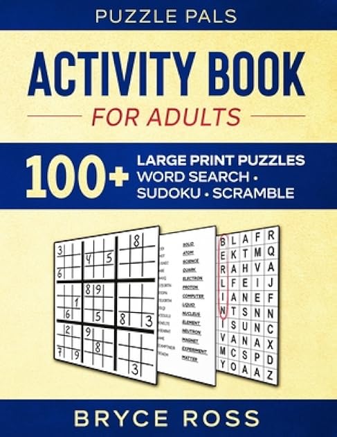 ACTIVITY BOOK FOR ADULTS: 100+ Large Print Puzzles (Activity Books For Adults)