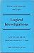 Logical Investigations (Library of Philosophy and Logic)