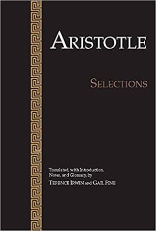 Capa do Livro Aristotle: Selections