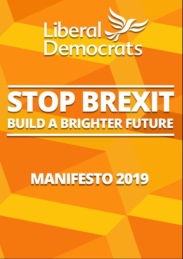 Stop Brexit - Build a Brighter Future: Liberal Democrats Manifesto 2019