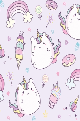 Kawaii Lumpy Unicorns 1 Chubby Unicorns Notebook Graph Paper 1 Pages 6x9 Perfect As Math Book Sketchbook Workbook And Diary With Sweets By Not A Book