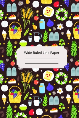 Jewish Art Inspirational, Motivational and Spiritual Theme Wide Ruled Line Paper