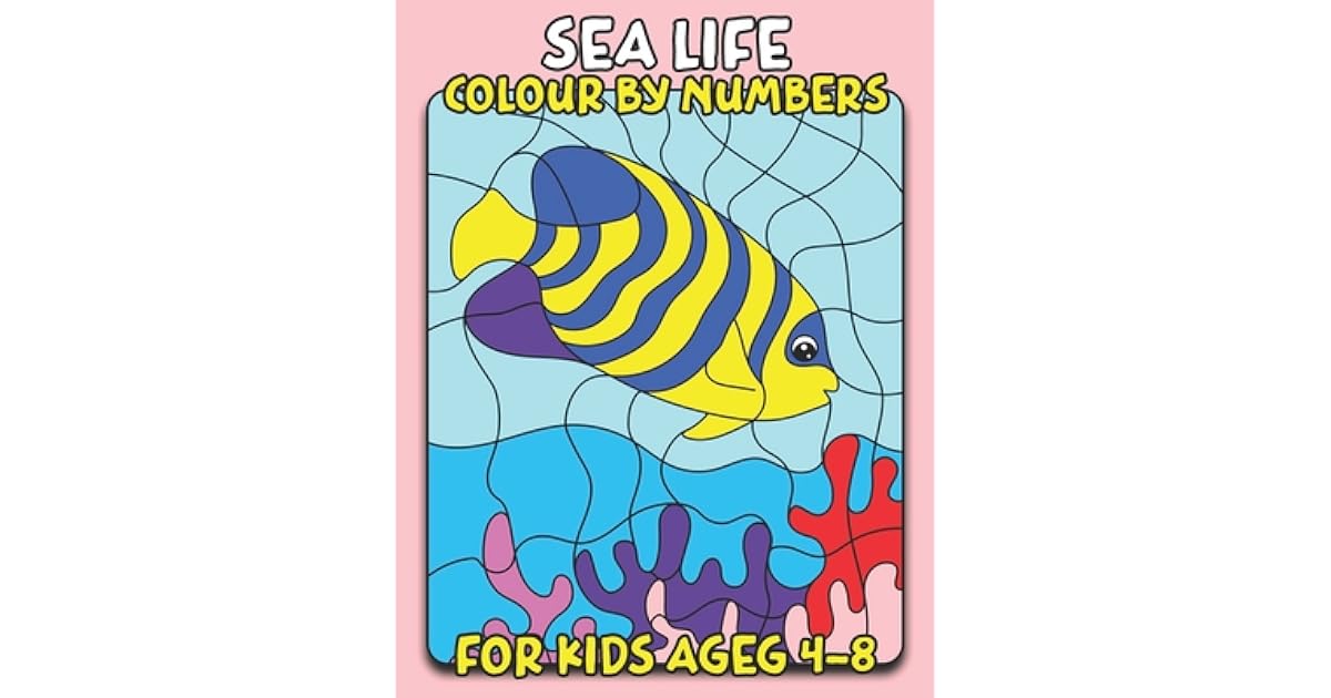 Sea Life Color By Number for Kids Ages 48 Fun Sea Animals Coloring