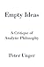 Empty Ideas: A Critique of Analytic Philosophy
